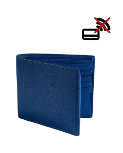 Dents Beauley Mens Pebble Grain Leather Slim Bifold Wallet - Royal Blue (RFID Blocking)