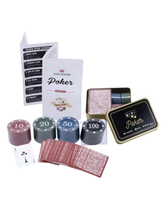 Mini Poker Set Ready To Play Travel Set Card Game in Gift Tin Box
