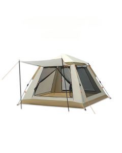 8-Person Family Camping Tent with Canopy Setup