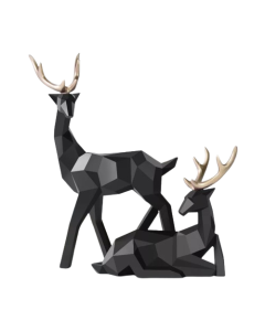 Nordic Elegance: White Resin Deer Statue for Chic Home Decor