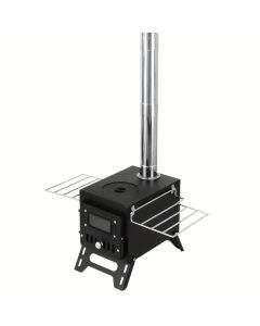 Portable Black Outdoor Stove with Fireplace