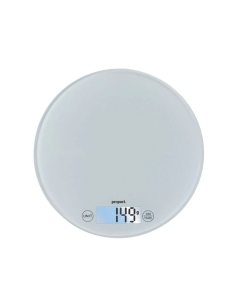 Propert Disque 3 Tempered Glass Kitchen Scales in White