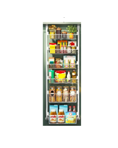 White Multi-Layer Metal Hanging Storage Basket - Over the Door Organizer with 6 Tiers