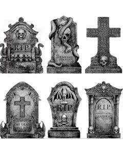 Halloween Tombstones Outdoor Graveyard Yard Signs with Stakes