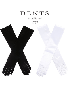 Dents Womens Semi-Sheen Finish Elbow Length Evening Gloves (Formal Ball Prom Deb)