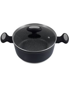 Zyliss Ultimate Forged 24cm/4L Non-Stick Stock Pot w/ Lid Cover - Black
