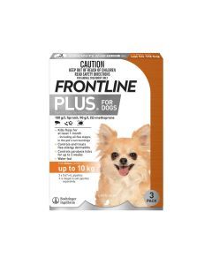 Frontline Plus Dog 0-10kg Orange Small 3pk