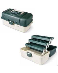 Surecatch 3 Tray Fishing Tackle Box with Adjustable Dividers