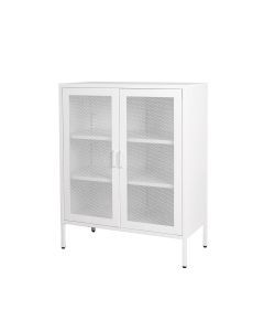 Levede Storage Cabinet Steel Kitchen Cupboard Metal Bookcase Filing Office White