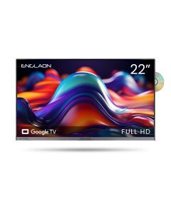 ENGLAON Frameless 22″ Full HD Google Smart 12V TV With Built-in DVD player and Chromecast