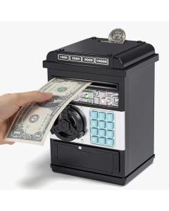 Electronic Password Piggy Bank - Fun & Secure Savings (Black)