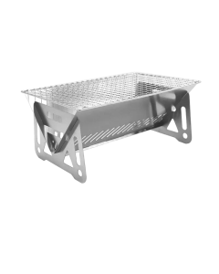 Portable Folding Grill Heating Stove Silver