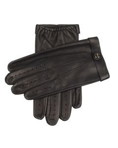 Dents Mens Unlined Leather Driving Gloves - Daniel Craig Spectre - Black (Made in England)