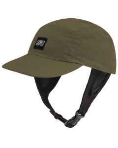 Ocean & Earth Indo One Size Fits All Adult Stiff Peak 5-Panel Surf Cap (Olive)
