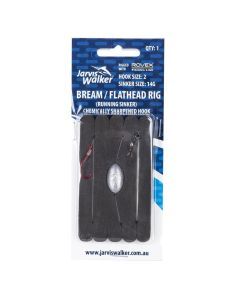 Size 2 Jarvis Walker Bream/Flathead Running Sinker Rig with 14g Bean Sinker