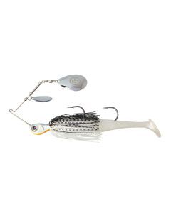 TT Lures 3/4oz Tornado+ Double Colorado Rigged Spinnerbait Lure - WHITE NIGHT