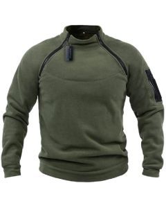 Men's Tactical Fleece Pullover Jacket Outdoor Hiking (Green)