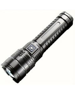 Telescopic Zoom C-Type Rechargeable Flashlight with Intelligent Power Display
