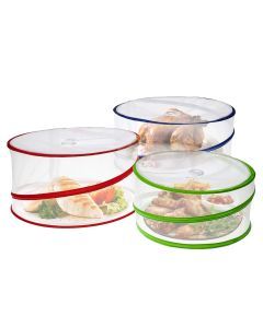 3 Piece Pop-Up Food Cover Set (BBQ, Camping & Picnic Insect Protector)