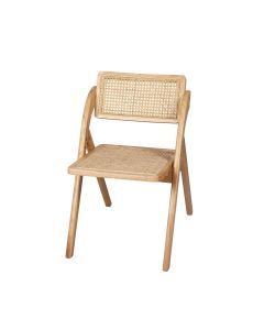 Levede 2x Foldable Dining Chairs Accent Wooden Chair Rattan Furniture Lounge