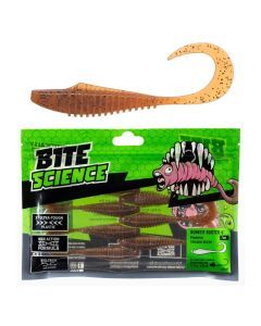 7 Pack of 4 Inch Bite Science Bunker Buster Soft Plastic Lures - Pumpkin
