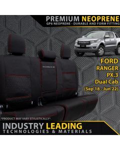 Ford Ranger PX III Premium Neoprene Rear Row Seat Covers
