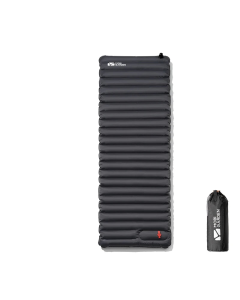 Inflatable Air Mat with Pump Single Sleeping Pad Gray