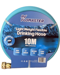 Flomaster 12mm Hose Light Weight 10m + Brass Connectors