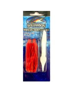 Williamson Replacement Yabai Jig Skirts and Tails - Red/White