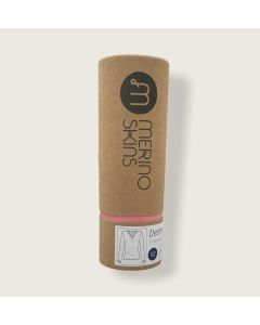 Merino Skins Verona Womens V-Neck Long Sleeve Thermal Top - French Navy