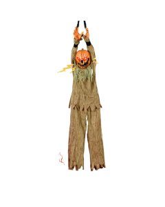 Pumpkin Head Pendant Halloween Decor with Sound and Lights
