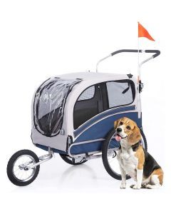 ProSeries Blue 40kg Capacity Bicycle Dog and Pet Trailer and Jogger Combo