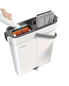 Hands-Free Flat Mop Cleaning Set with Bucket