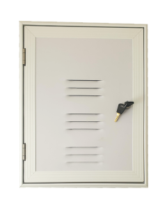 4KG Gas Box Door - 390H x 295W LHH White Vented