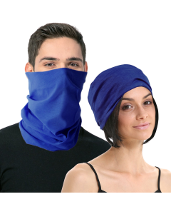 Royal Blue Seamless Tube Bandana - Neck Gaiter/Face Mask/Head Scarf for Ski & Snow