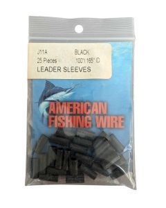 25 Pack of American Fishing Wire Size 11 Single Barrel Crimp Leader Sleeves