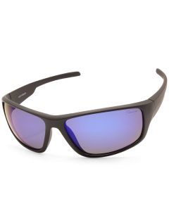 North Beach Freddy Satin Black/Blue Mirror Polarised Men's Sunglasses