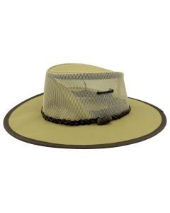 Jacaru 126 Canvas Parks Koolaroo Mesh Hat - Beige (Wide Brim Cooler Coolaroo)
