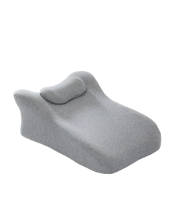 Multifunctional Prone Position Lie Pillow Ergonomic Knit Cushion Grey