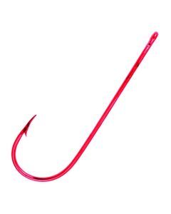 5 Packets of Eagle Claw Lazer Sharp L214R Fine Wire Red Aberdeen Fishing Hooks