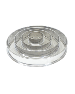 4pcs Stainless Steel Ring/Mesh Garden Sieves Set - Silver