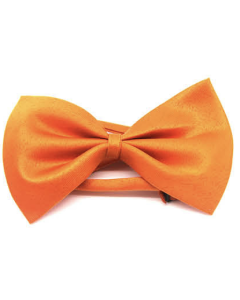 Mens Orange Bow Tie (Pre-Tied Classic Formal Necktie)