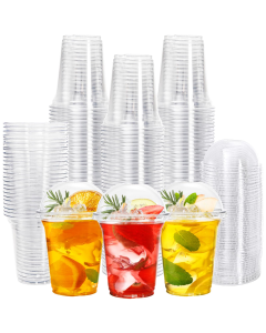 432x 14oz/420ml Premium Clear Plastic Cups - Extra Strong PET BPA Free (Bulk Pack)