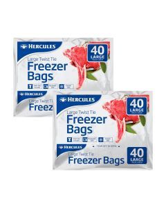 Hercules Tear-Off Freezer Bags Large 40pk x2