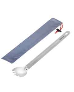TERRAN Titanium Long Handle Spork with Polished Bowl