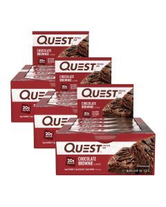 Quest Chocolate Brownie Protein Bars 12x60g x3
