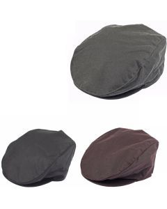 Dents Mens Halley Stevenson Waxed Cotton Flat Cap (Lined Ivy Driving Cabbie 1-2109)