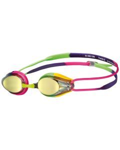 arena Tracks Mirror Swimming Goggles Kids - Violet - Fuchsia/Green