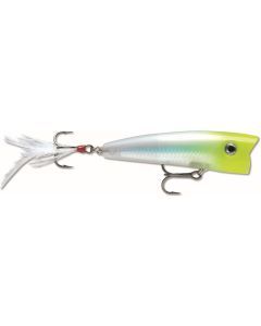 7cm Rapala X-Rap Pop Topwater Popper Fishing Lure - Chartreuse Ghost