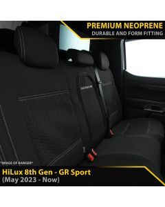 Toyota HiLux 8th Gen GR Sport GP6 Premium Neoprene Rear Row Seat Covers